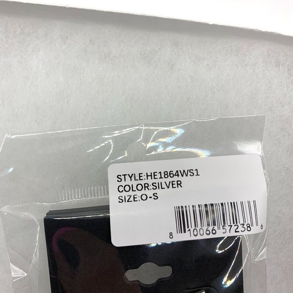 NEW Nordstrom Area Stars Geometric Earrings Set of 3 Silver Brass 14k Plate - Picture 3 of 5